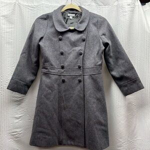 CHASING FIREFLIES girls dress coat‎ charcoal gray Victorian wool blend Size 10
